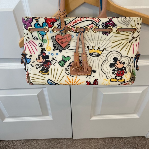 Disney Dooney & Bourke Sketch Tassel Tote Handbag - Picture 1 of 15